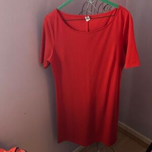 New Old Navy Red Midi Dress